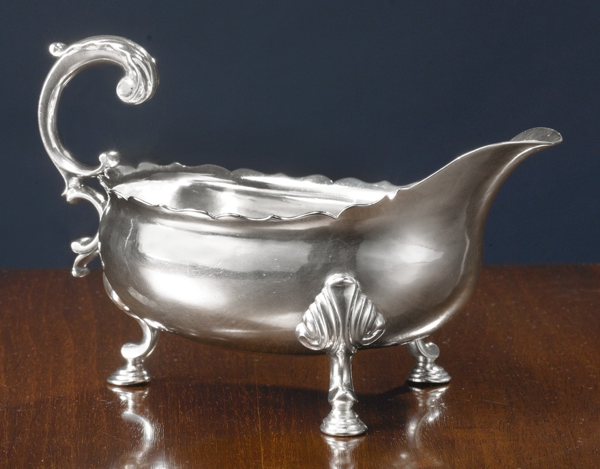 An American Silver Sauce Boat, Myer Myers by Anonymous