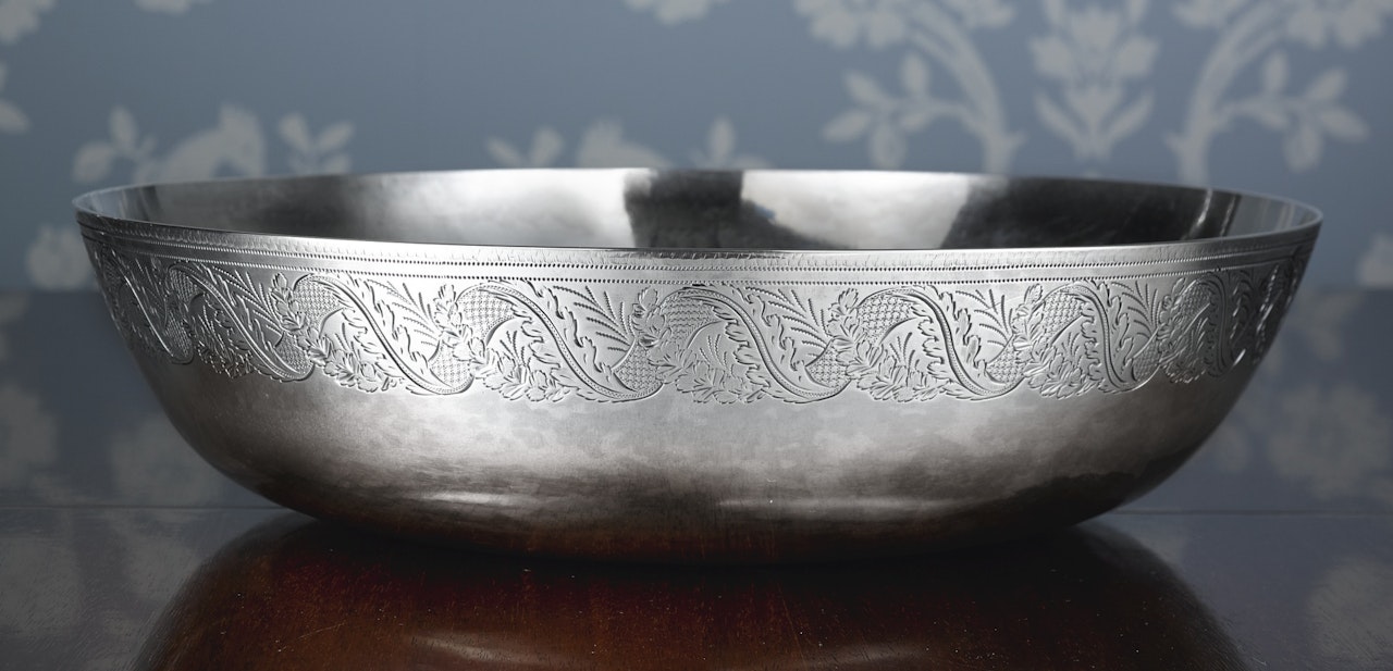 A Rare American Silver Centerpiece Bowl, William Ball by Anonymous