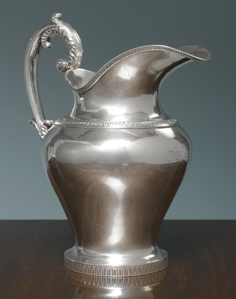 An American silver pitcher, Baldwin Gardiner by Anonymous