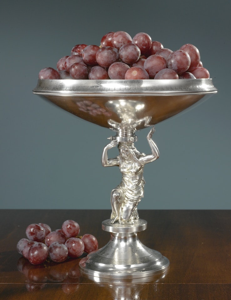 An American Parcel-Gilt Silver American Indian Style Tazza, Gorham Mfg. Co. by Anonymous