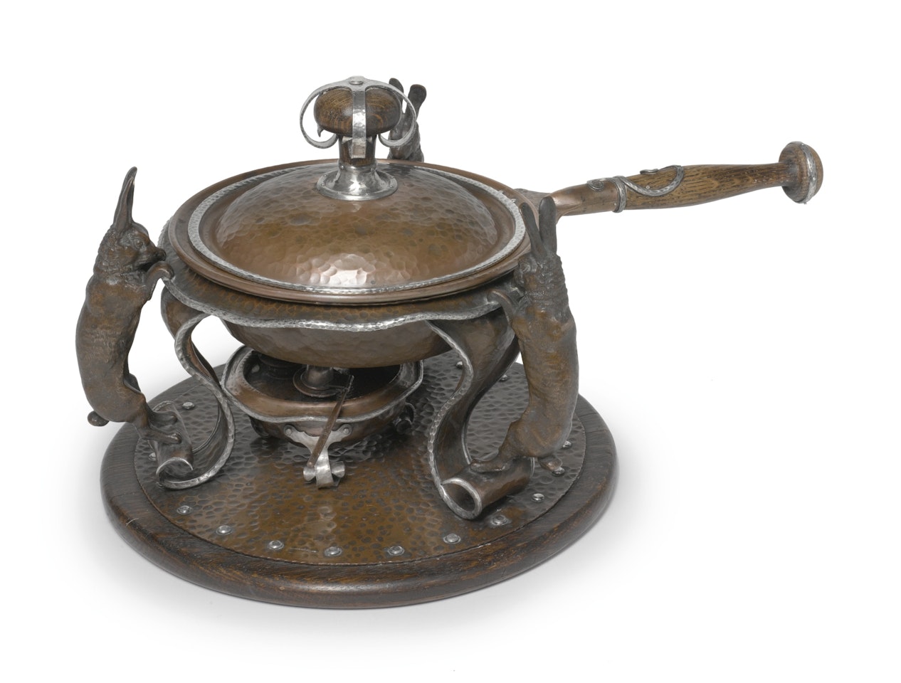 An American Copper And Silver Chafing Dish, Joseph Heinrich's by Anonymous