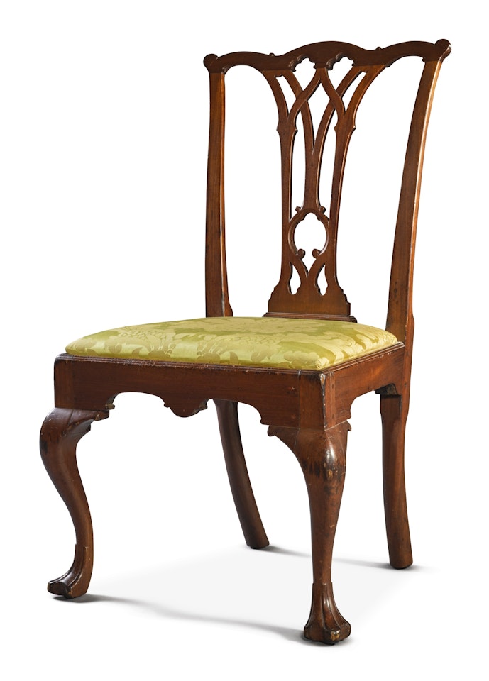 Chippendale Carved Mahogany Side Chair by Anonymous
