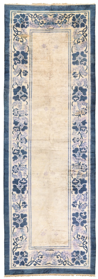 A Chinese silk gallery carpet by Anonymous