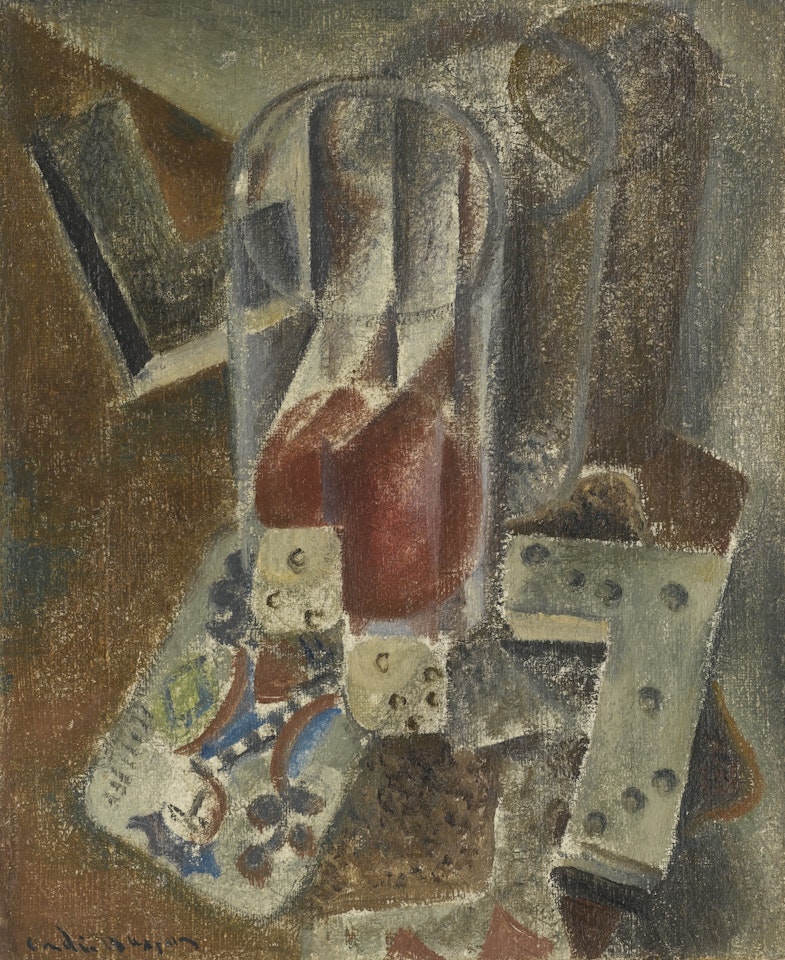 NATURE MORTE AVEC DOMINOS ET CARTES by André Masson