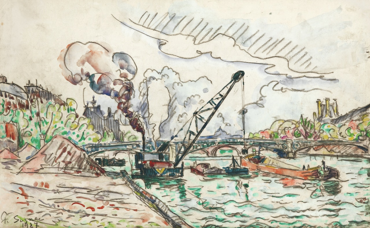 PARIS, LE PONT DES SAINT-PÈRES by Paul Signac