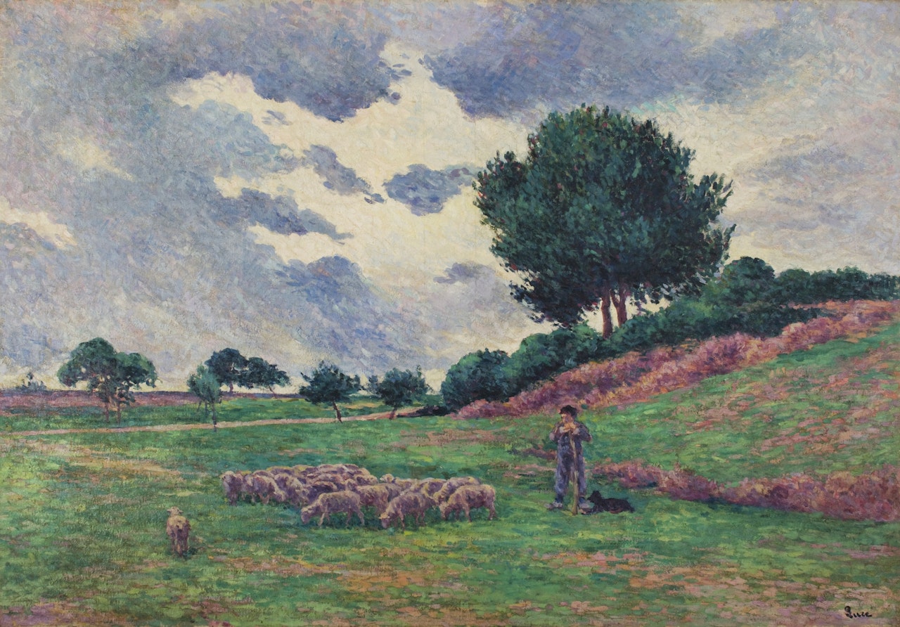 MÉRÉVILLE, LE TROUPEAU DE MOUTONS by Maximilien Luce