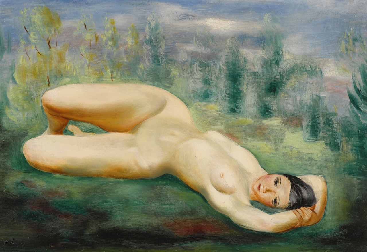 NU DANS L'HERBE by Moïse Kisling