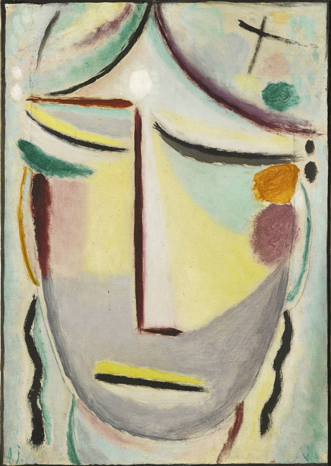 HEILANDSGESICHT: MONDLICHT (VERHEISSUNG) (SAVIOUR'S FACE: MOONLIGHT (ANNUNCIATION)) by Alexej von Jawlensky