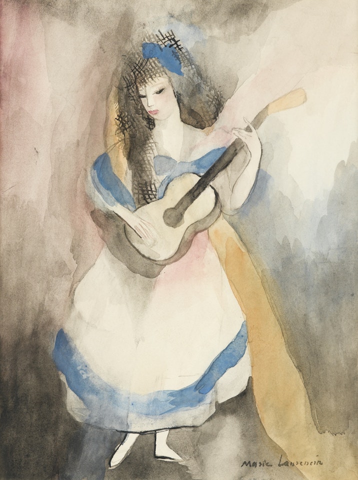 ESPAGNOLE À LA GUITARE by Marie Laurencin