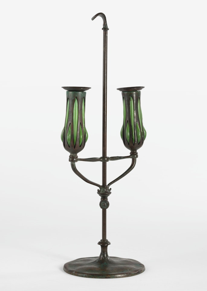 TWO-LIGHT ADJUSTABLE CANDLESTICK by Tiffany Studios