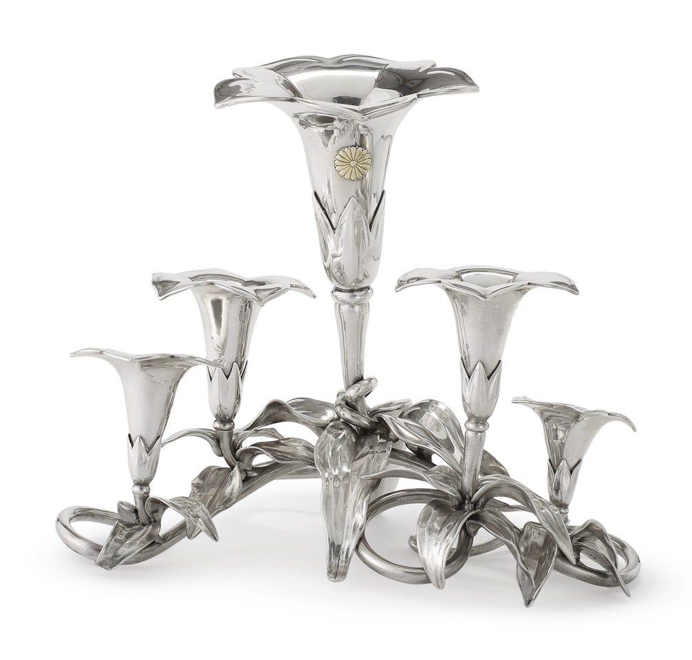 A Japanese Imperial silver centerpiece by Anonymous