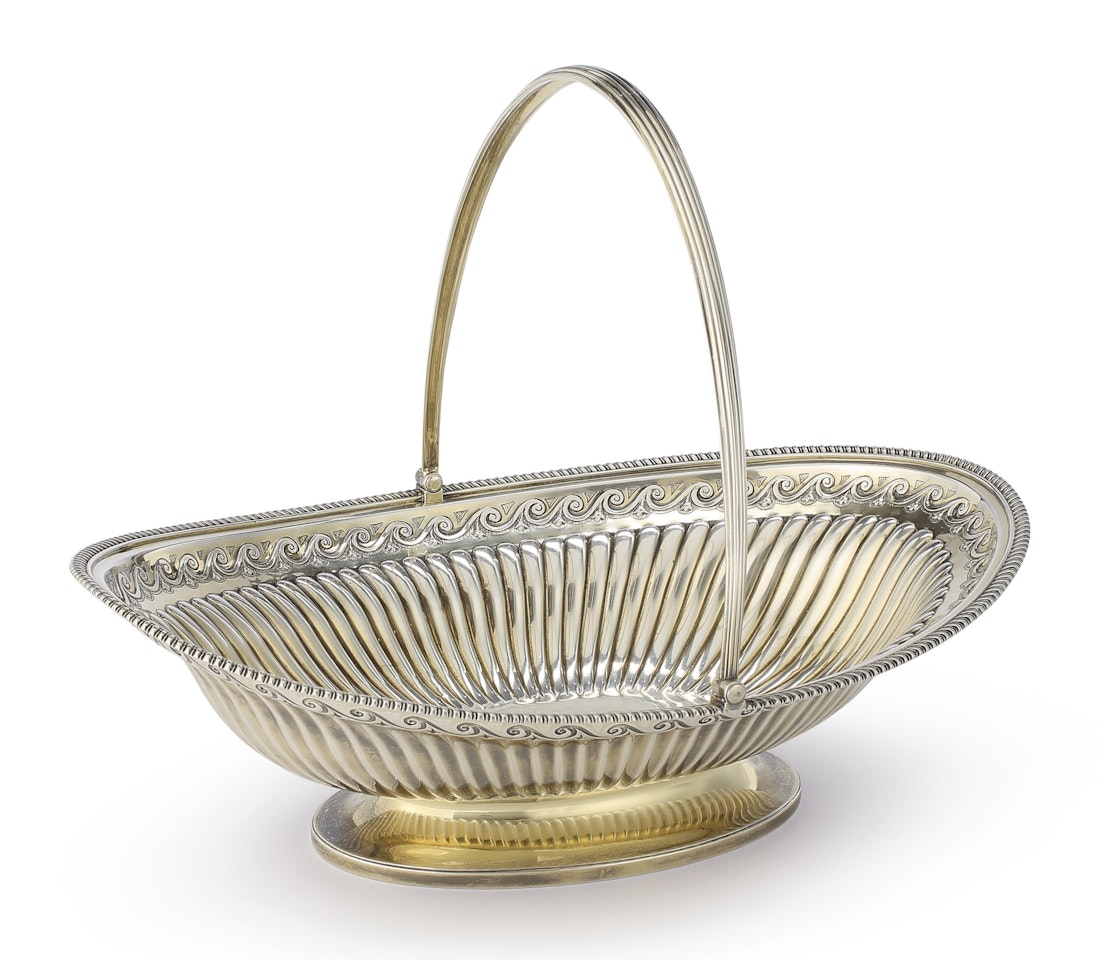 A George III silver-gilt basket by Anonymous