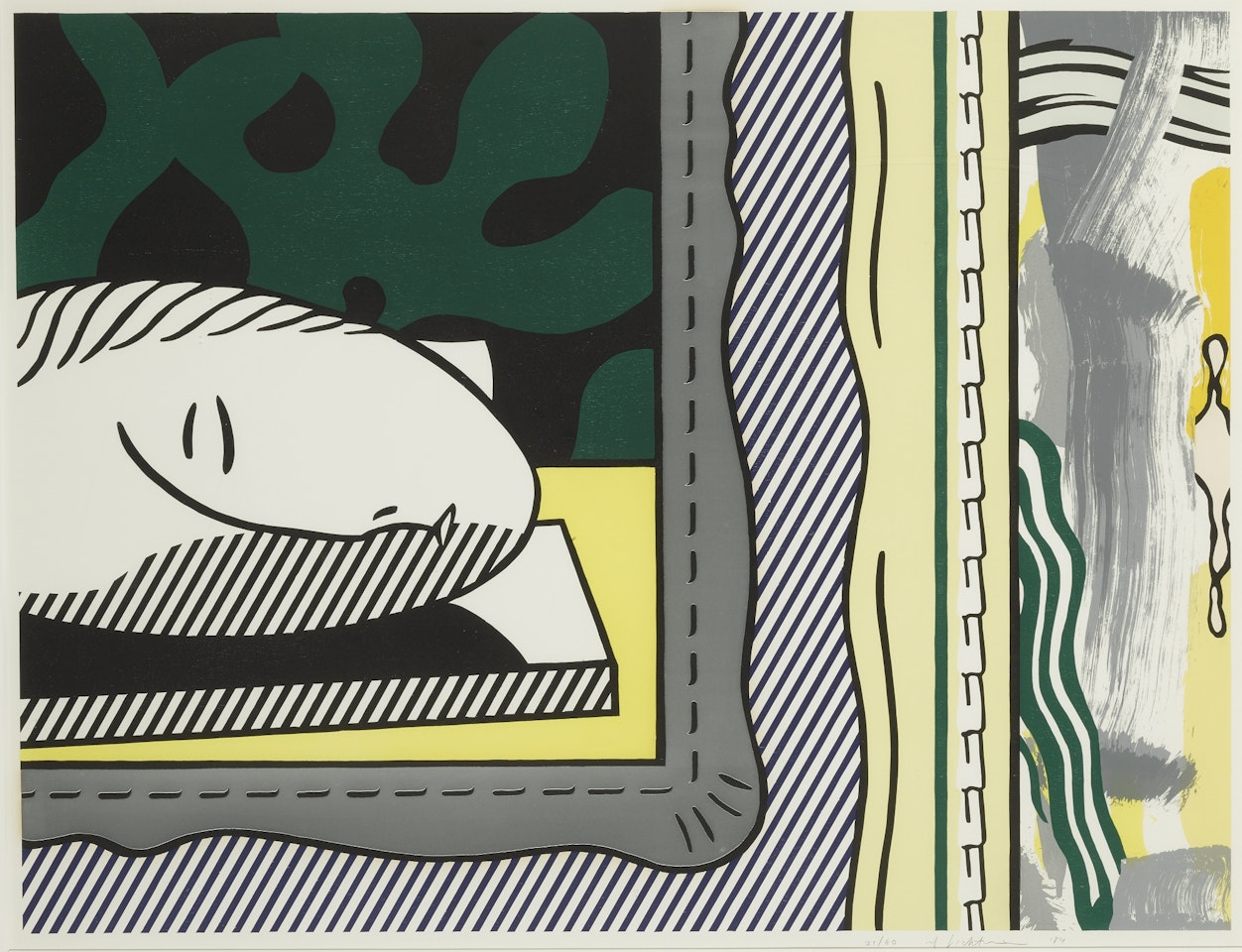 TWO PAINTINGS: SLEEPING MUSE (C. 203) by Roy Lichtenstein