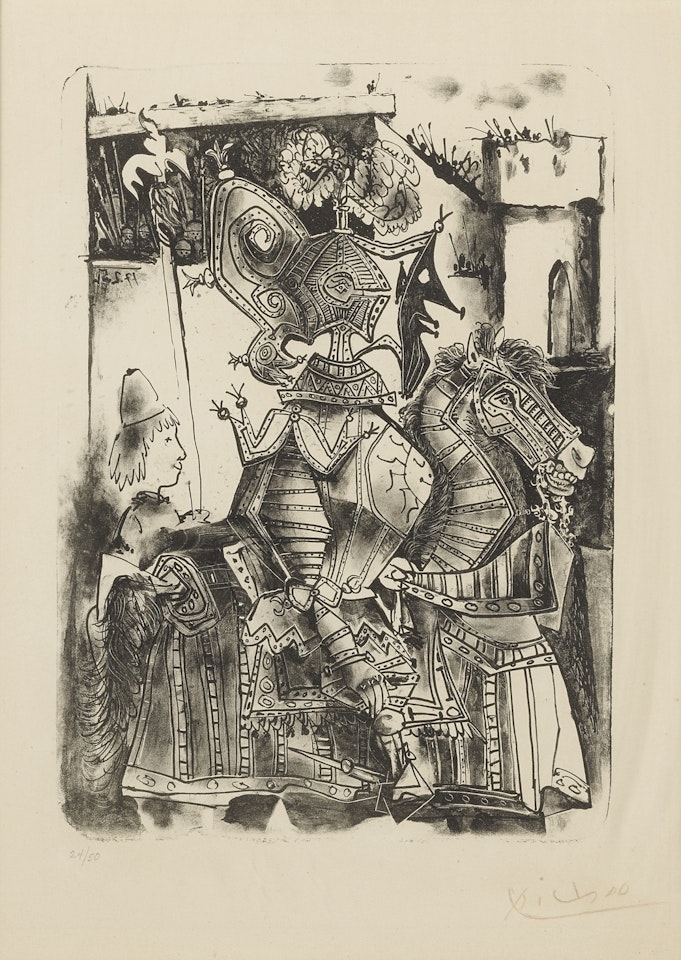 LE CHEVALIER ET LA PAGE (B. 684; M. 200) by Pablo Picasso