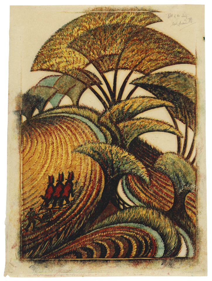 FALL OF THE LEAF (C. SA 30) by Sybil Andrews