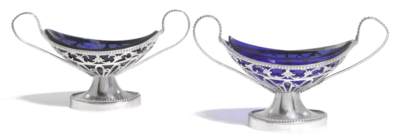 A pair of Dutch silver salts, Barend van Mecklenburg by Anonymous