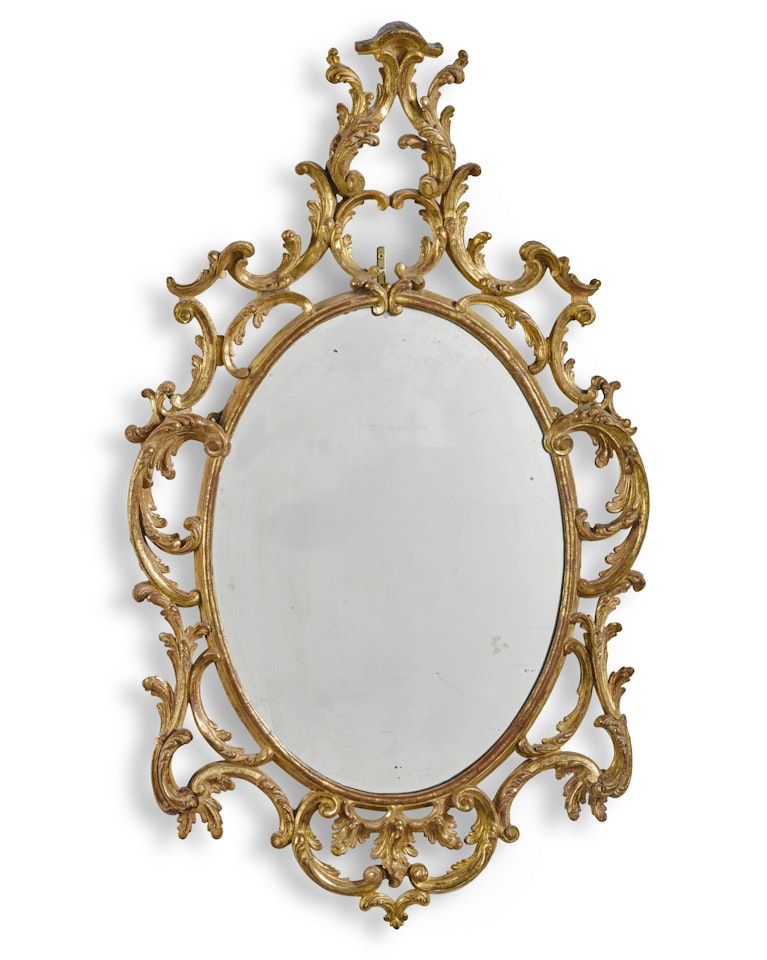 A George III carved giltwood mirror by Anonymous