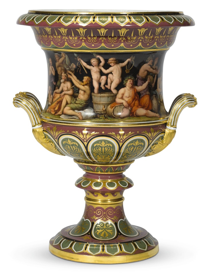 A Meissen two-handled crater vase by Anonymous
