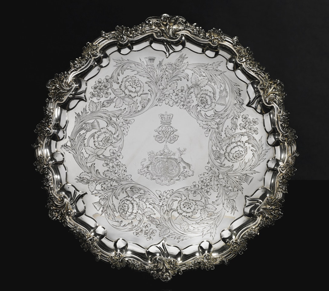 Royal. A Victorian silver presentation salver, Paul Storr for Storr & Mortimer by Anonymous