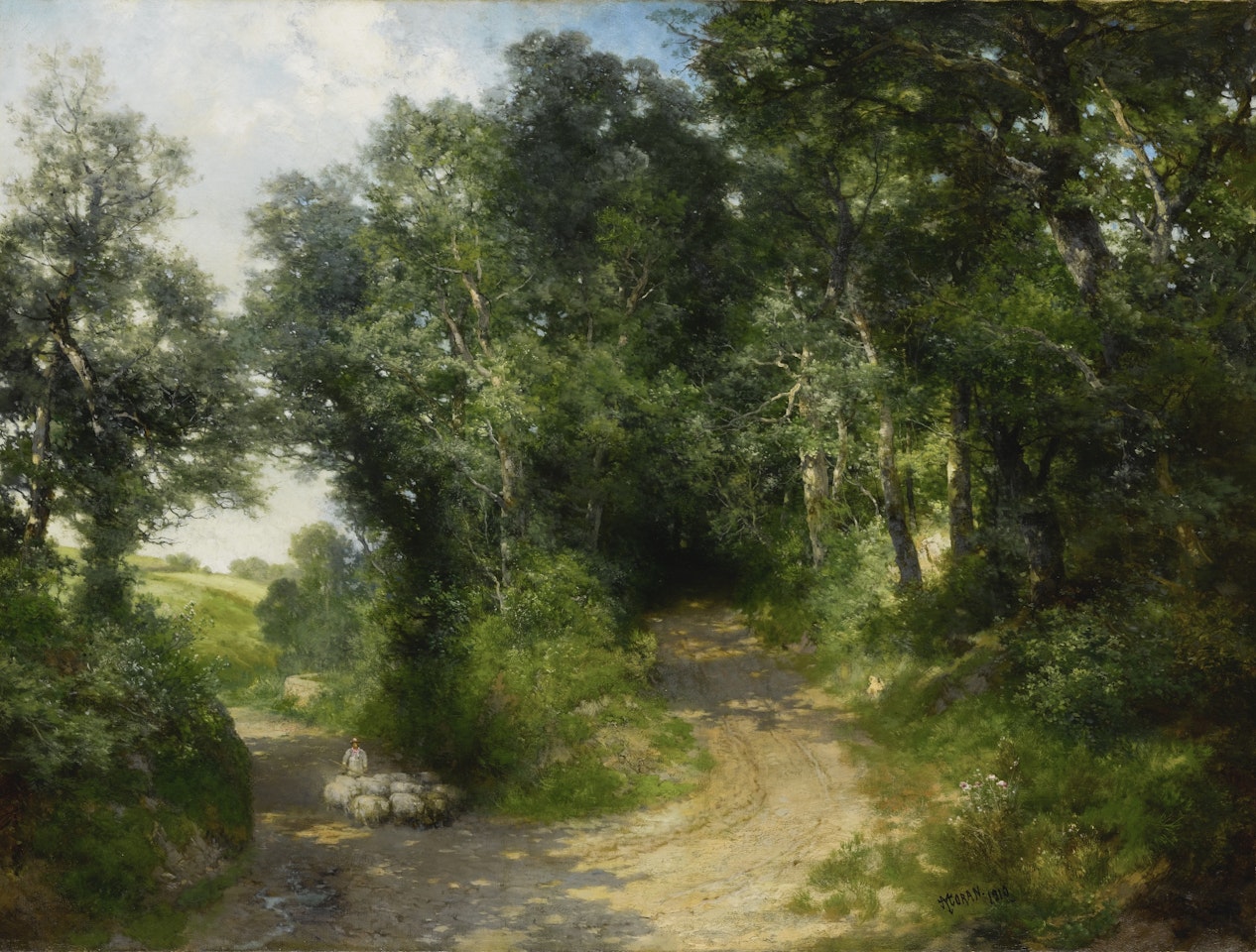 COCKINGTON LANE, NEAR TORQUAY, ENGLAND by Thomas Moran