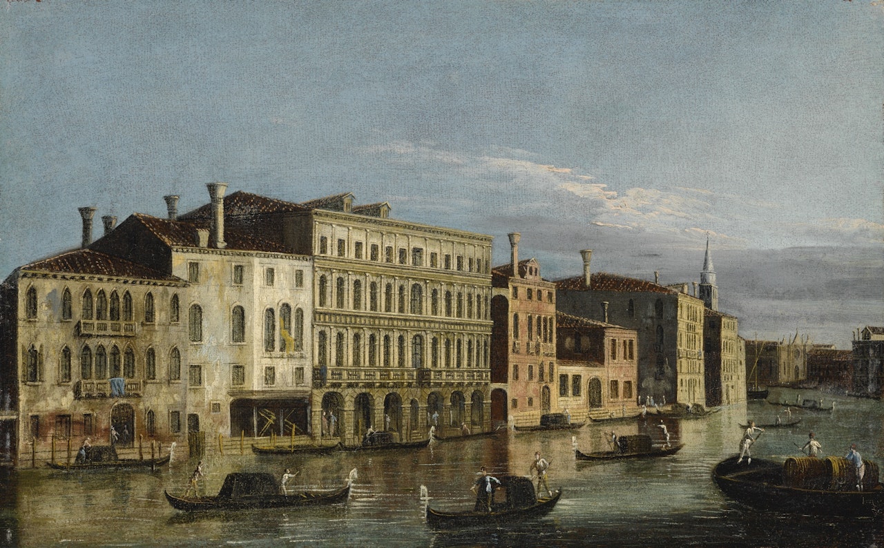 VENICE, A VIEW OF THE GRAND CANAL by Apollonio Domenichini