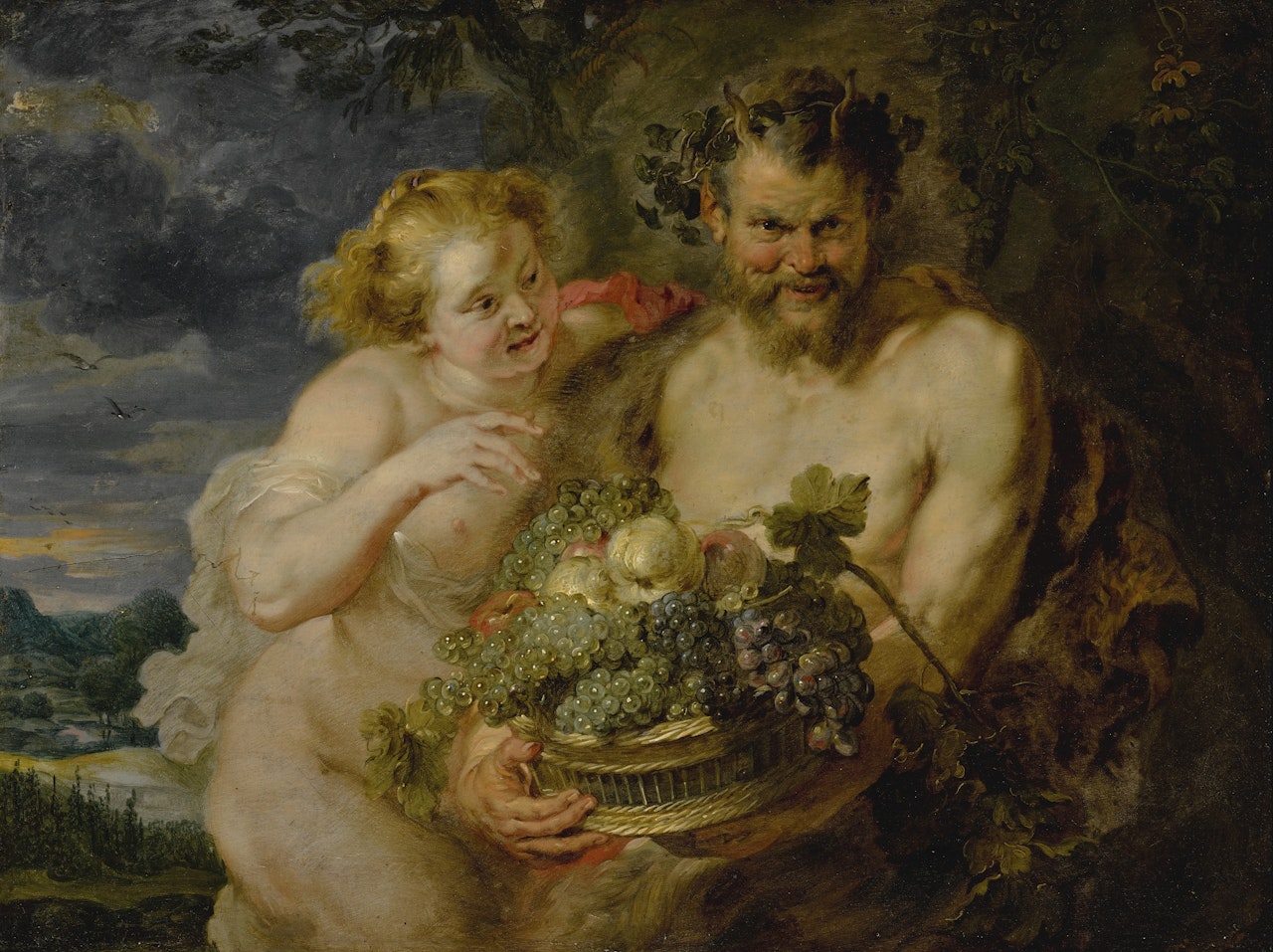 SATYR AND BACCHANTE by Workshop of Peter Paul Rubens
