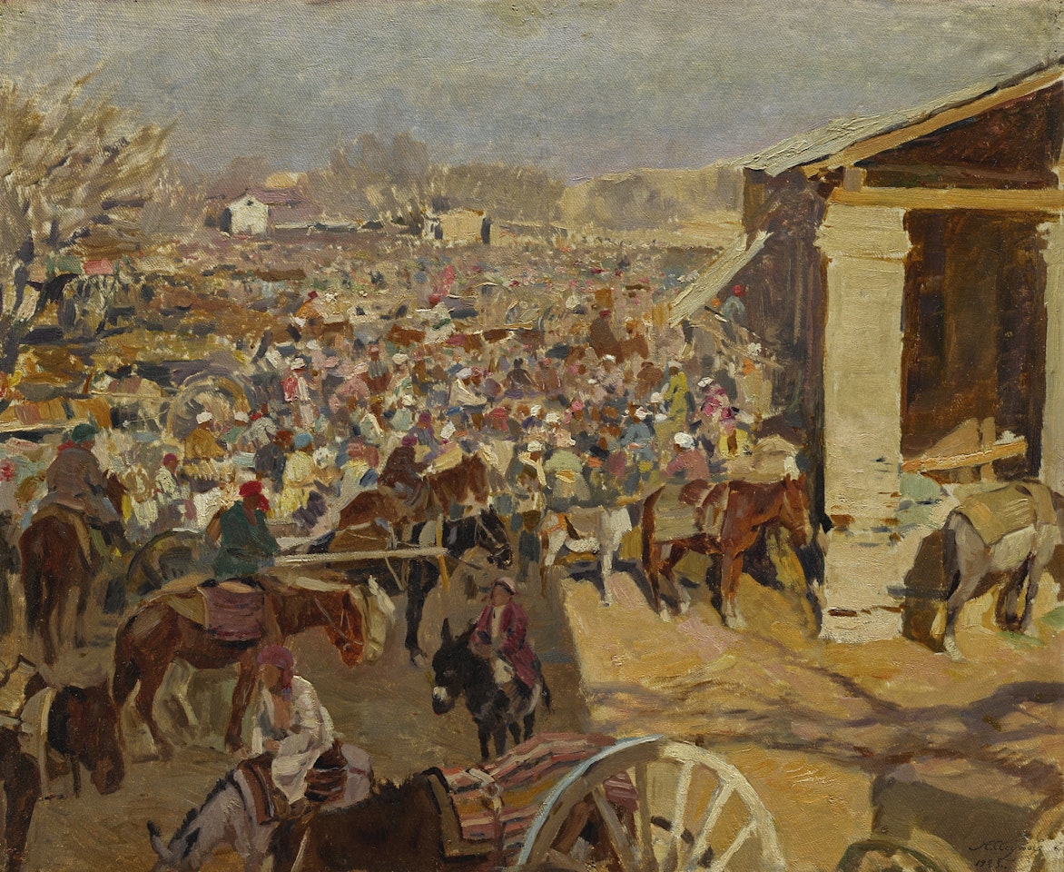 MARKET IN SAMARKAND by Alessio Issupoff