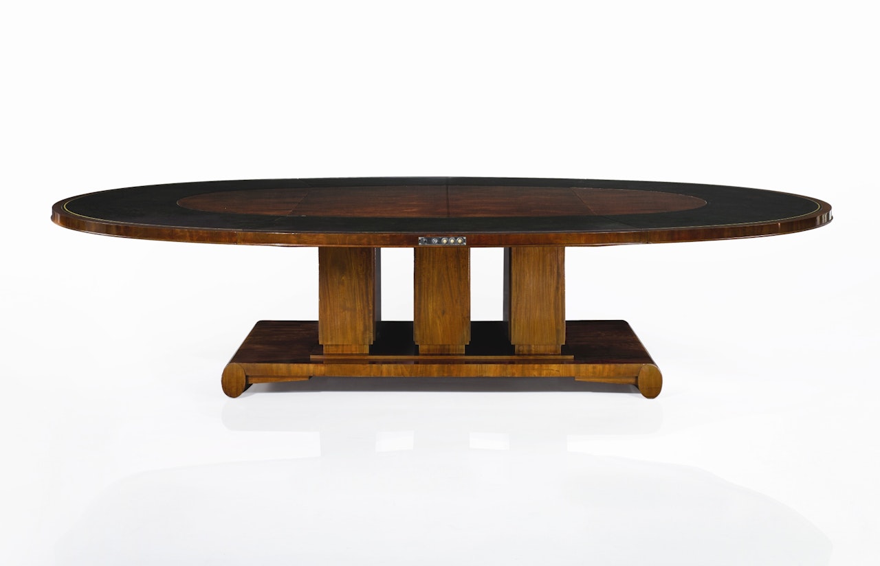 AN IMPORTANT AND RARE CONFERENCE TABLE, MODEL 1314A NR, “SULZER” VARIANT by Emile-Jacques Ruhlmann