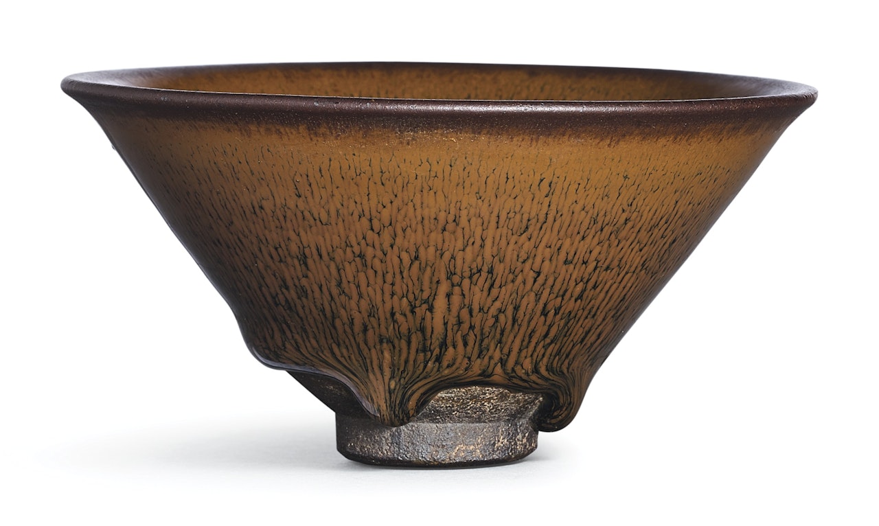 A JIAN RUSSET-STREAKED 'NOGIME TEMMOKU' BOWL by Anonymous