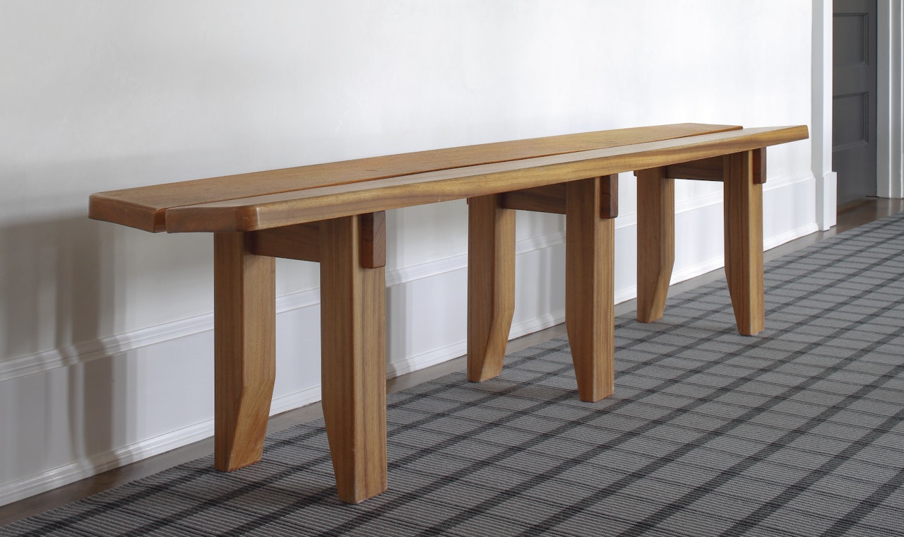 BENCH FOR LES ARCS, SAVOY, FRANCE by Charlotte Perriand