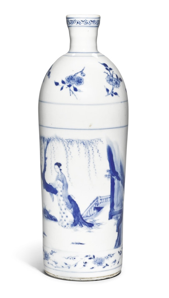 A BLUE AND WHITE 'BOYS' VASE by Anonymous
