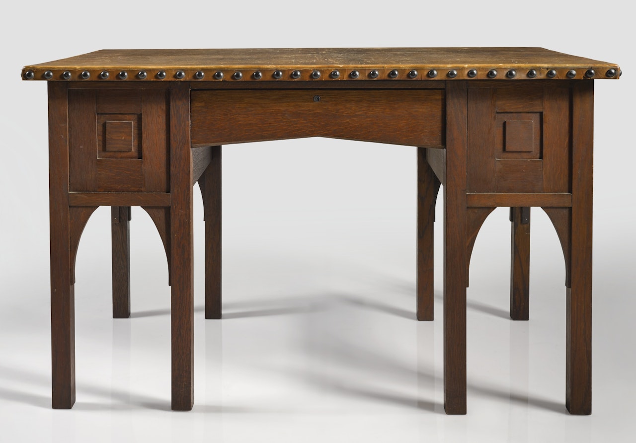 A RARE WRITING TABLE, MODEL NO. 417 by Gustav Stickley