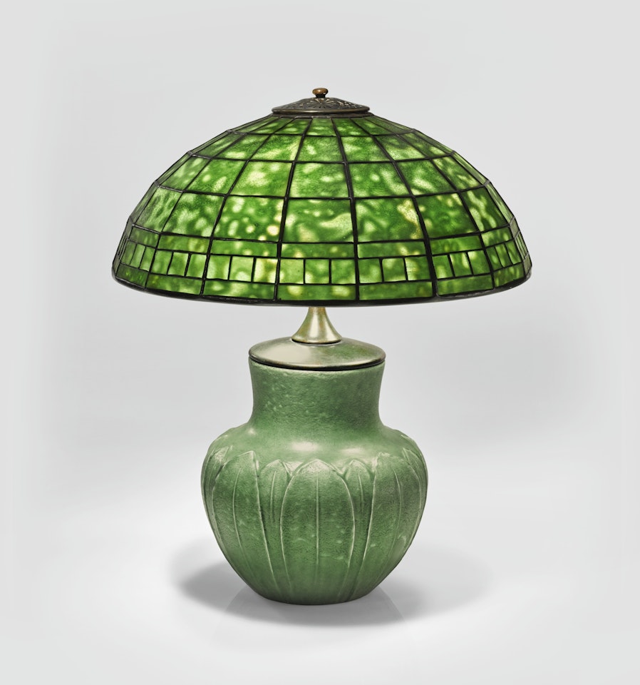 "GEOMETRIC" TABLE LAMP by Tiffany Studios