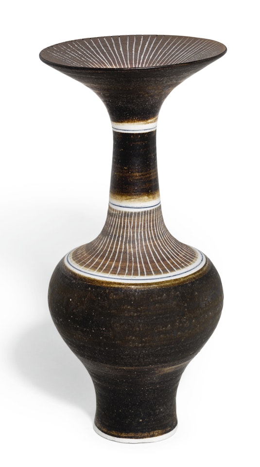 VASE WITH FLARING LIP by Lucie Rie