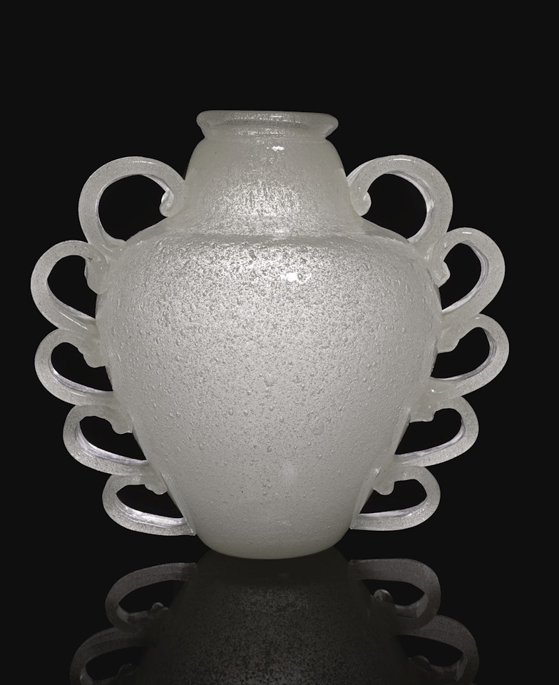 RARE 'TEN-HANDLE' VASE, MODEL NO. 3273 by Napoleone Martinuzzi