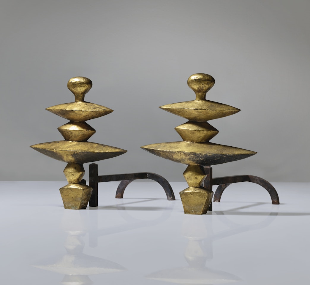 PAIR OF ANDIRONS by Alberto Giacometti