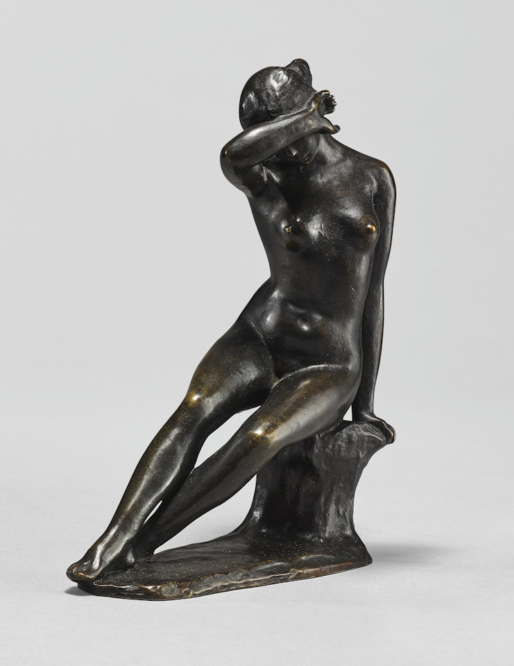 JEUNE FILLE SE VOILANT LES YEUX by Aristide Maillol