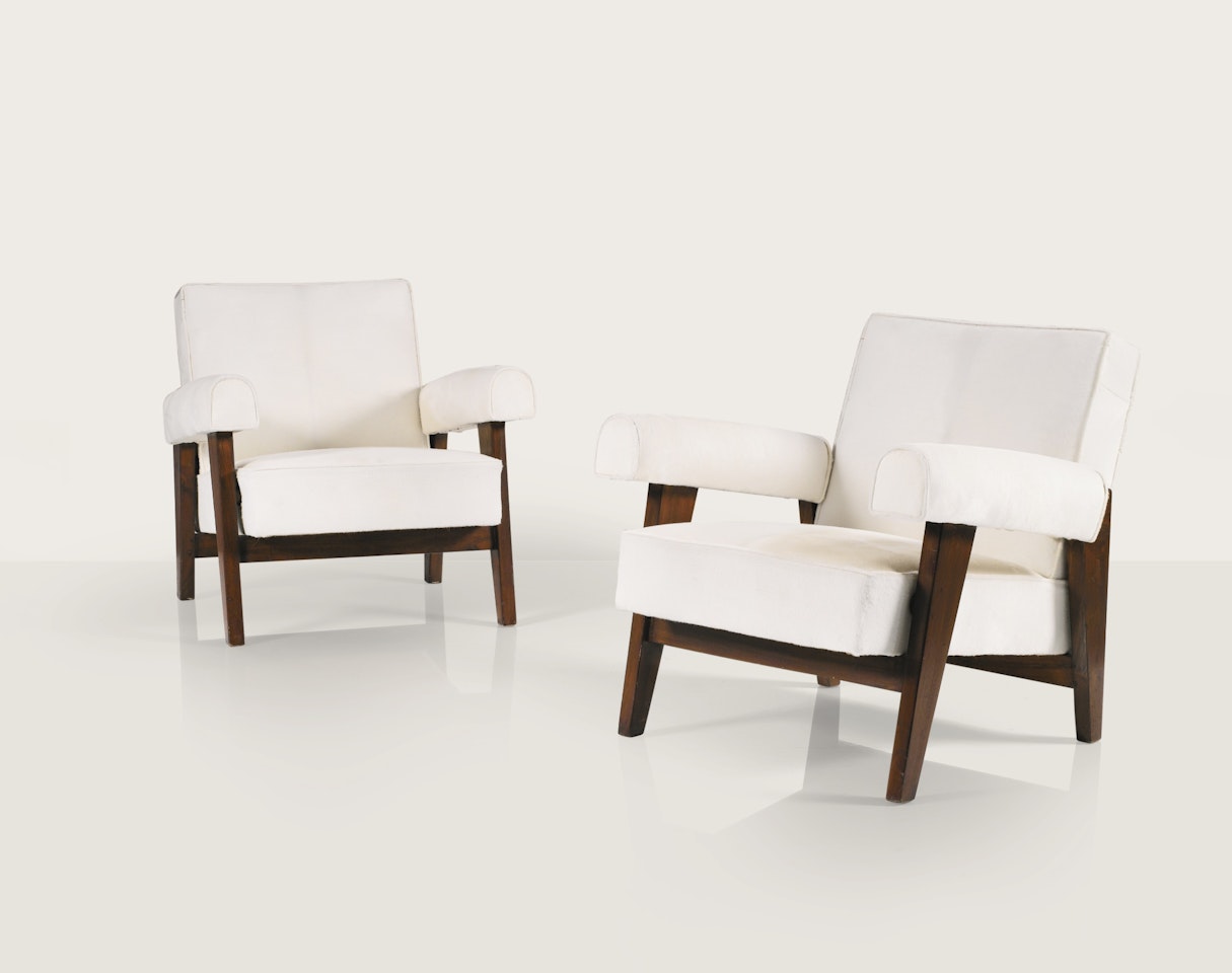 PAIR OF LC/PJ-SI-42-A ARMCHAIRS by Le Corbusier & Pierre Jeanneret