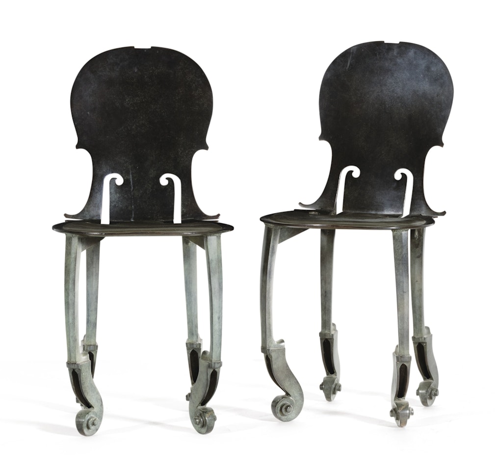 TWO CELLO CHAIRS by Arman
