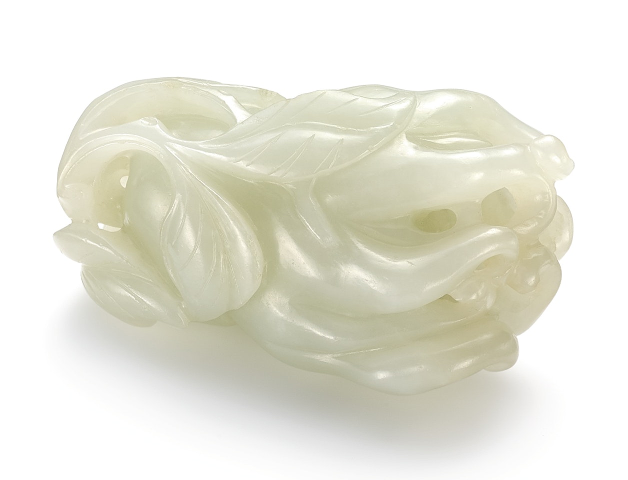 A WHITE JADE CARVING OF A FINGER CITRON by Anonymous