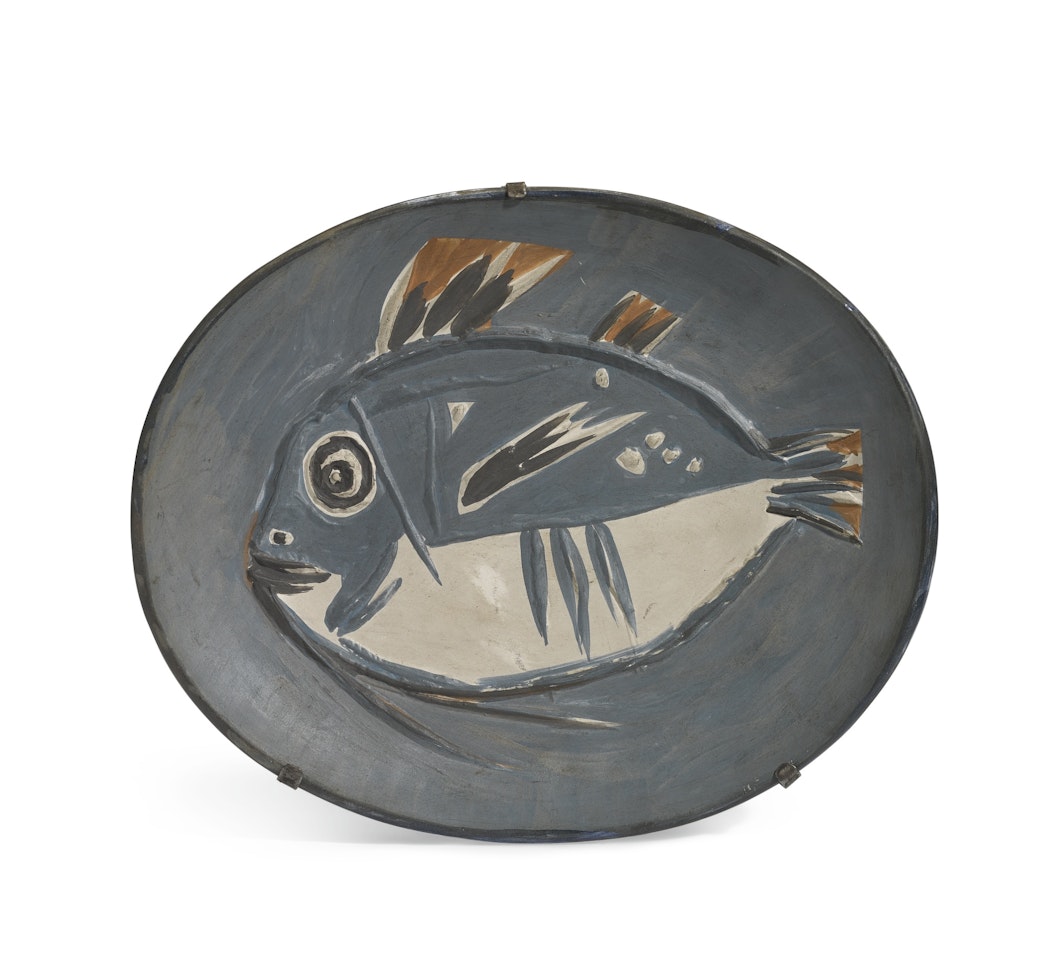 POISSON FOND BLEU (A. R. 171) by Pablo Picasso