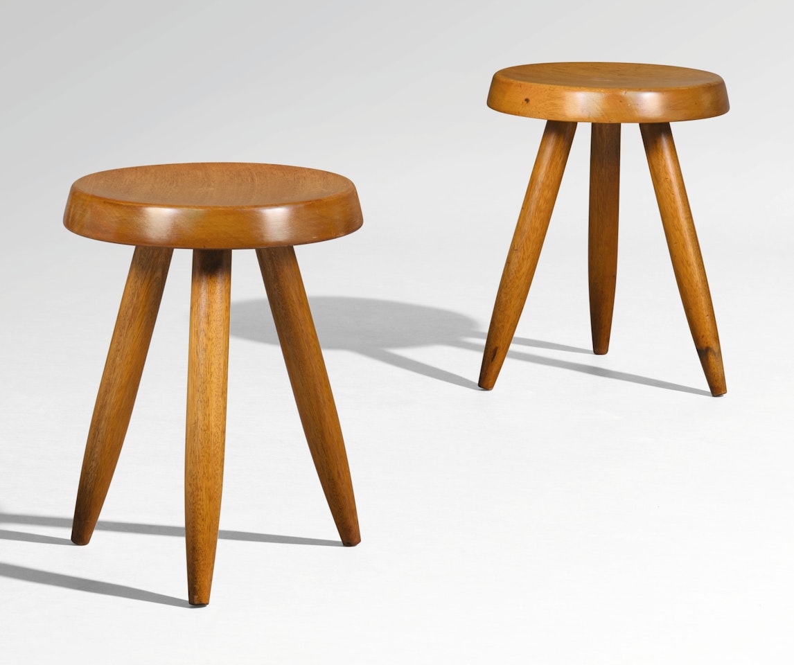 PAIR OF STOOLS by Charlotte Perriand