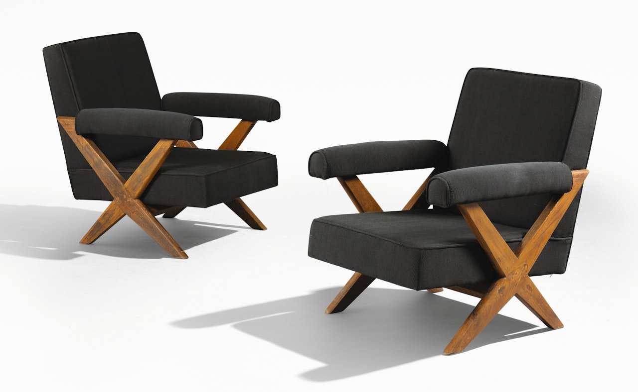 PAIR OF PJ-SI-48-A ARMCHAIRS by Pierre Jeanneret