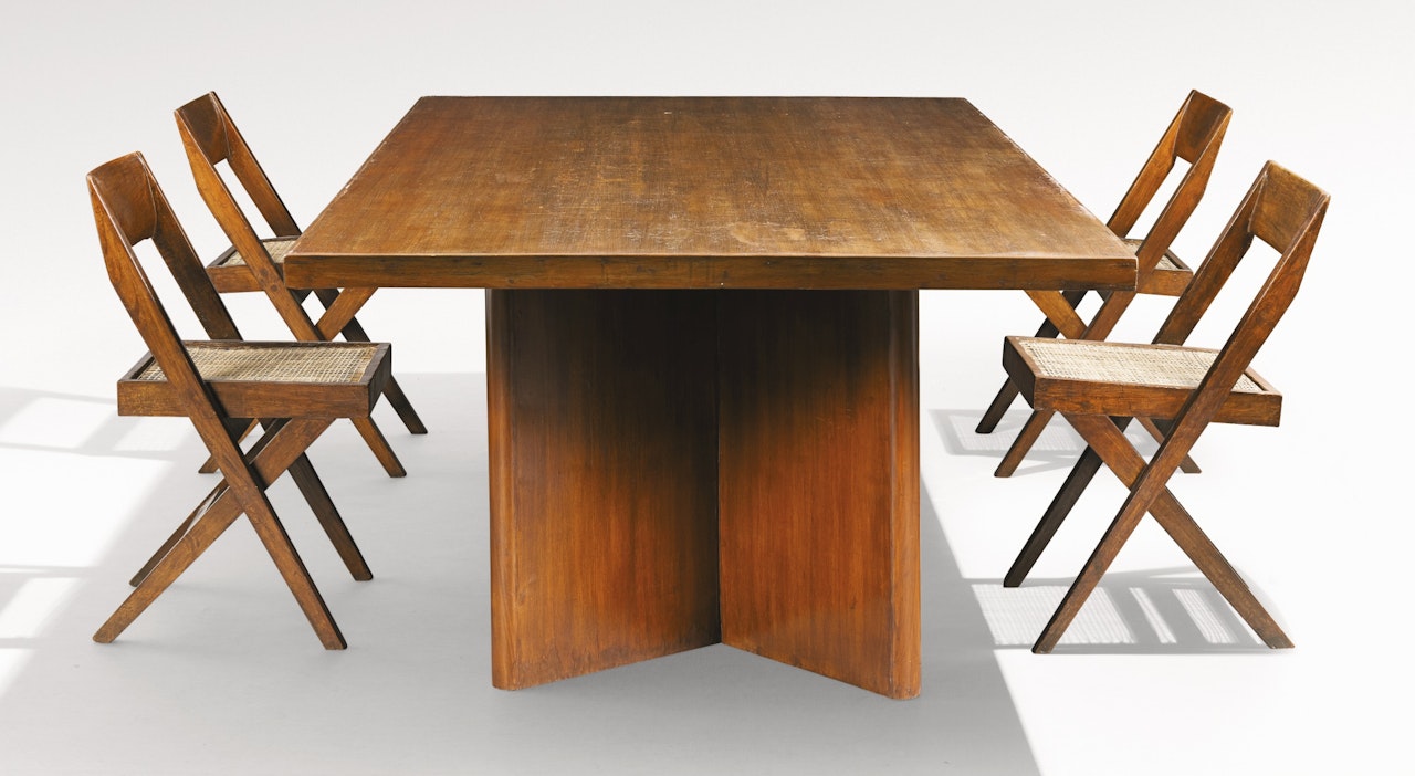 FOUR PJ-SI-51-A CHAIRS by Pierre Jeanneret