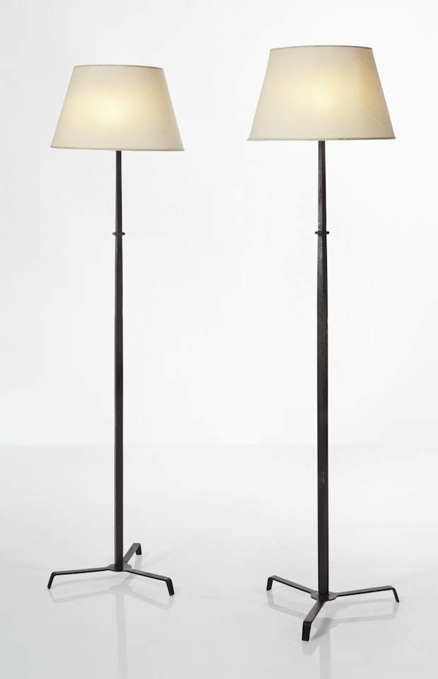 PAIR OF TRIPOD FLOOR LAMPS by Jean-Michel Frank
