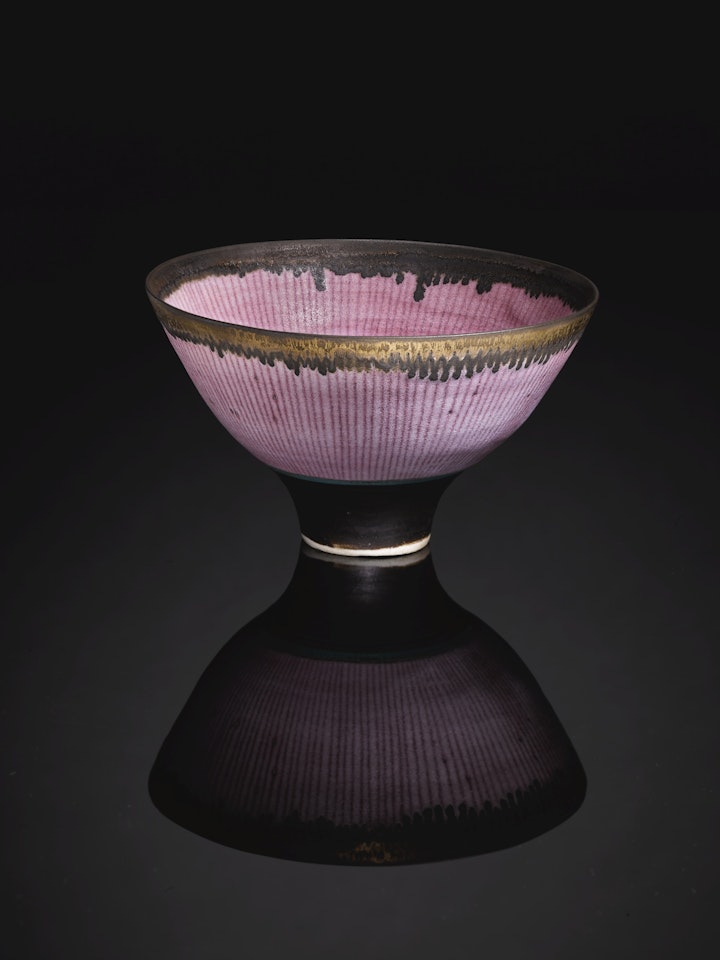 AN IMPRESSIVE FOOTED BOWL by Lucie Rie
