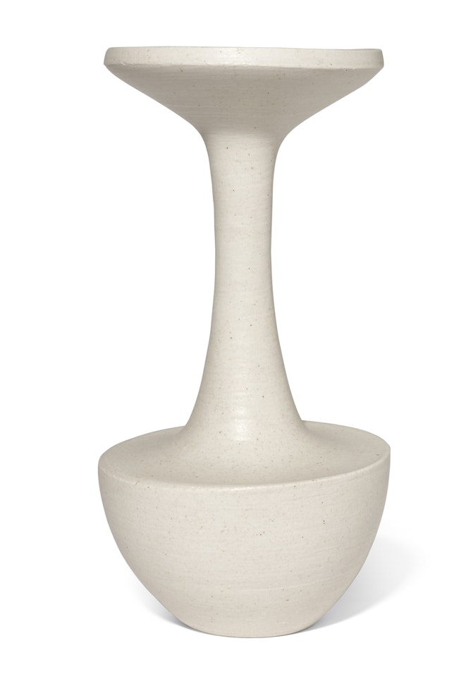 BOTTLE VASE WITH FLARING RIM by Lucie Rie