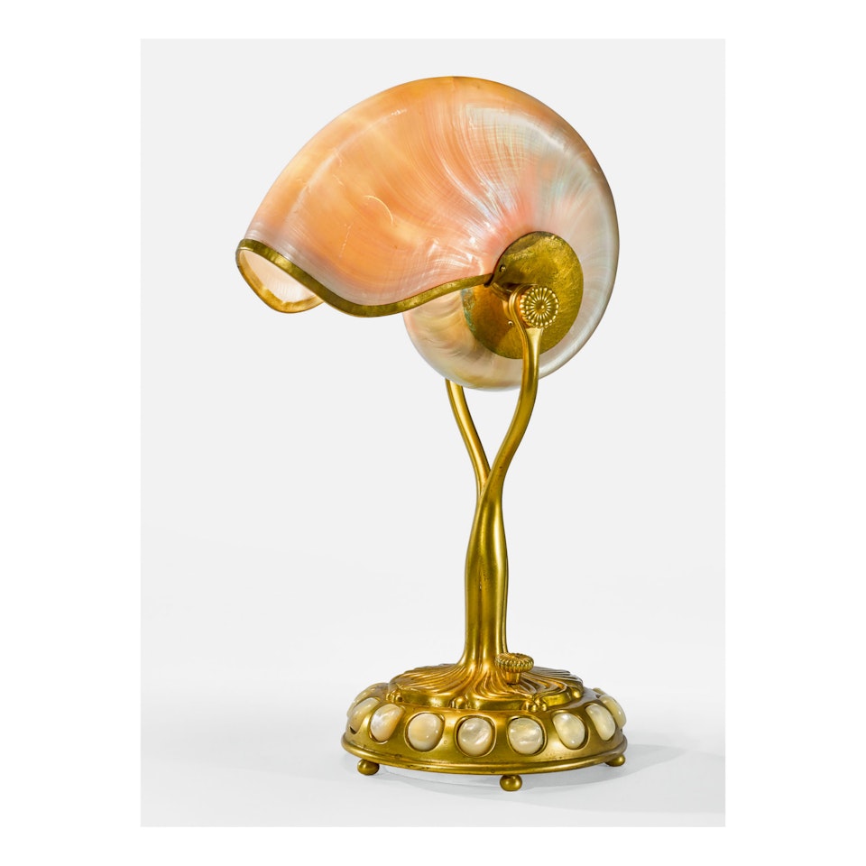 "NAUTILUS" TABLE LAMP by Tiffany Studios
