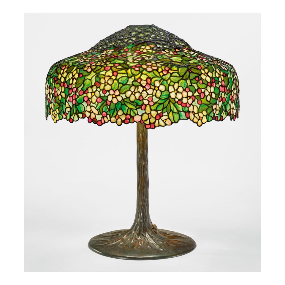 "APPLE BLOSSOM" TABLE LAMP by Tiffany Studios