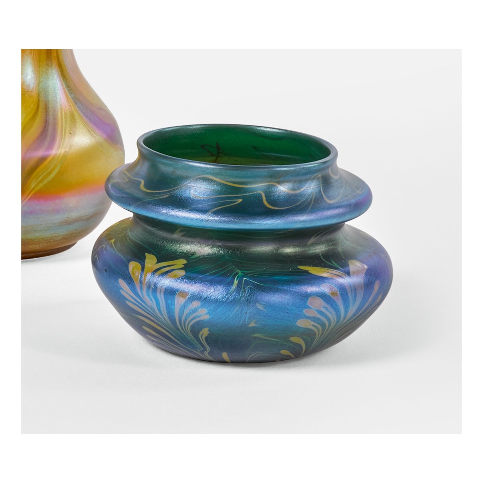 DECORATED CABINET VASE by Tiffany Studios